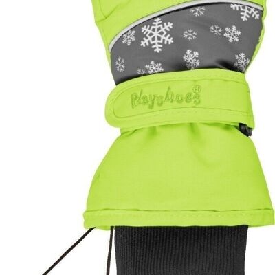 Finger glove snowflakes -green