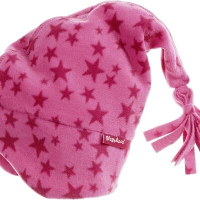 Gorro polar puntiagudo estrellas -rosa