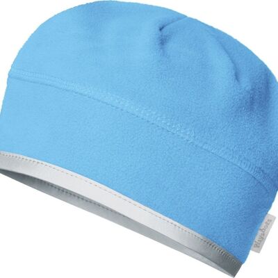 Fleece-Mütze helmgeeignet -aquablau