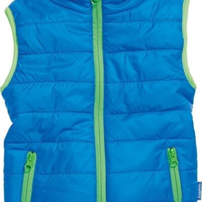 Quilted vest outdoor plain blue