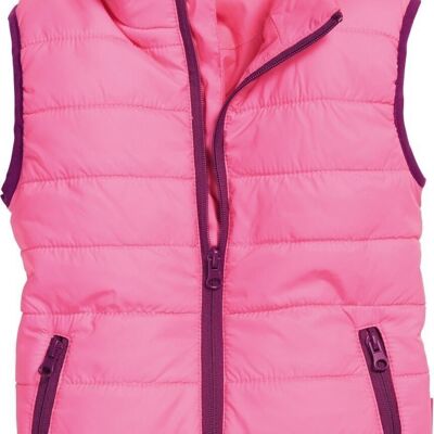 Quilted vest outdoor uni -pink