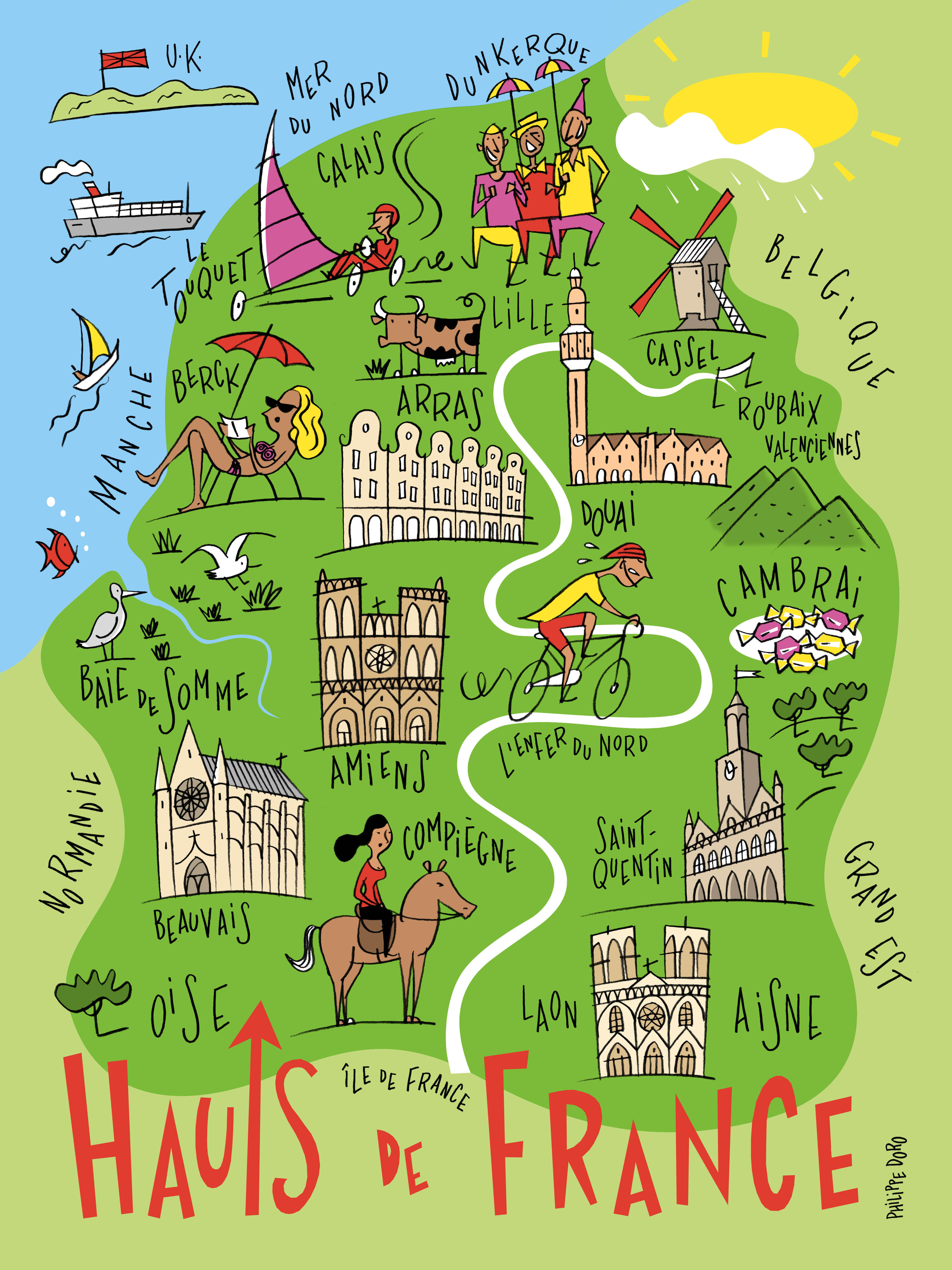 Large Format Magnet: Hauts-de-France Map