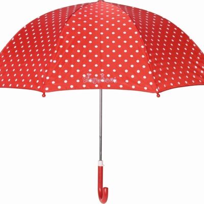 paraguas puntos -rojo