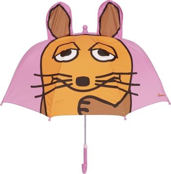 Parapluie 3D LA SOURIS - rose 1