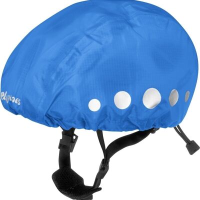 Rain cover for bicycle helmets - blue