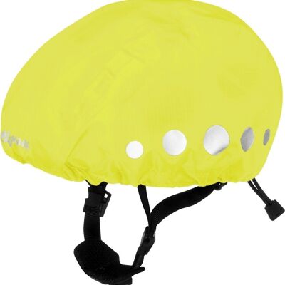 Rain cover for bicycle helmets - neon yellow