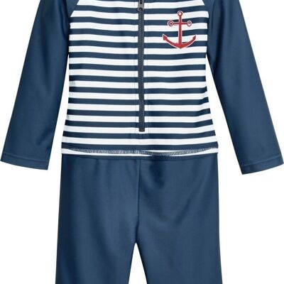 UV protection one-piece suit Maritim 1/1 arm -navy/white