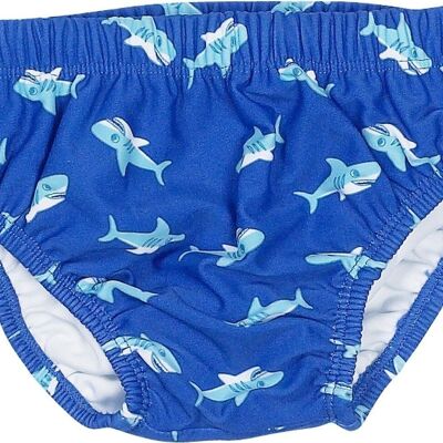 Pantaloni per pannolini con protezione UV Shark - blu