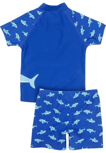Ensemble de bain anti-UV Shark - bleu 2