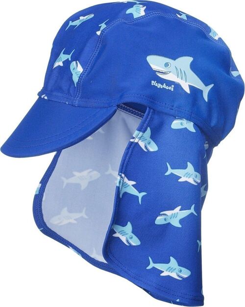 UV-Schutz Mütze Hai -blau
