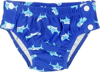 Couche-culotte anti-UV Shark avec boutons - bleu 1
