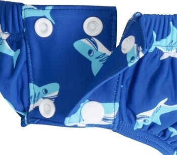 Couche-culotte anti-UV Shark avec boutons - bleu 3