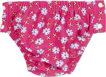 Couche culotte protection UV fleurs à bouton -rose 2