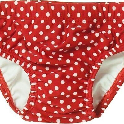 UV protection diaper pants dots -red