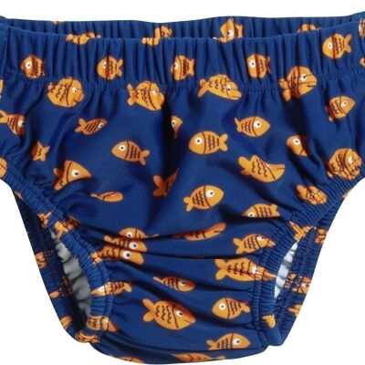 UV protection diaper pants crocodile with buttons - marine