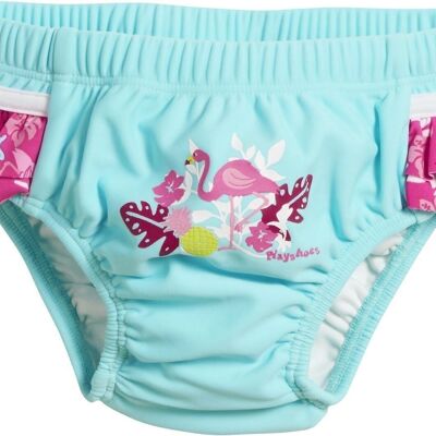 UV protection diaper pants flamingo -turquoise