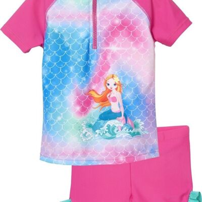 UV protection bathing set mermaid -pink