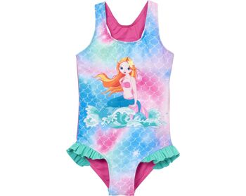 Maillot de bain protection UV sirène - rose 1