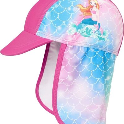 Gorro protección UV sirena -rosa