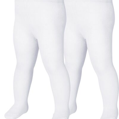 Thermo collant uni confezione doppia - bianco