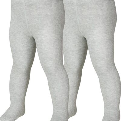 Thermo tights uni double pack -grey/melange