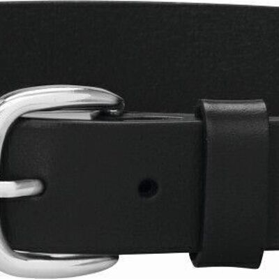 Leather belt 25 mm width - black