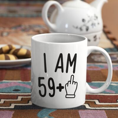 Taza 60 cumpleaños del dedo medio