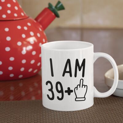 Middle Finger 40th Birthday Mug