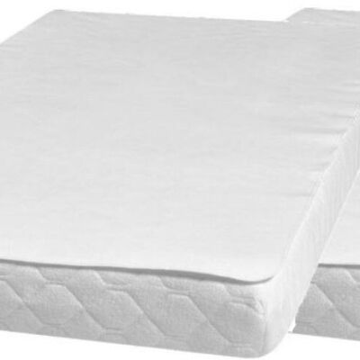 Molleton/terry bed insert 50x90 cm 2-pack -white