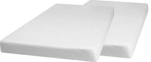 Molton-Spannbettlaken 40x70 cm 2er Pack -weiß
