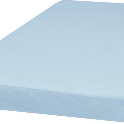 Jersey fitted sheet 60x120 cm -blue