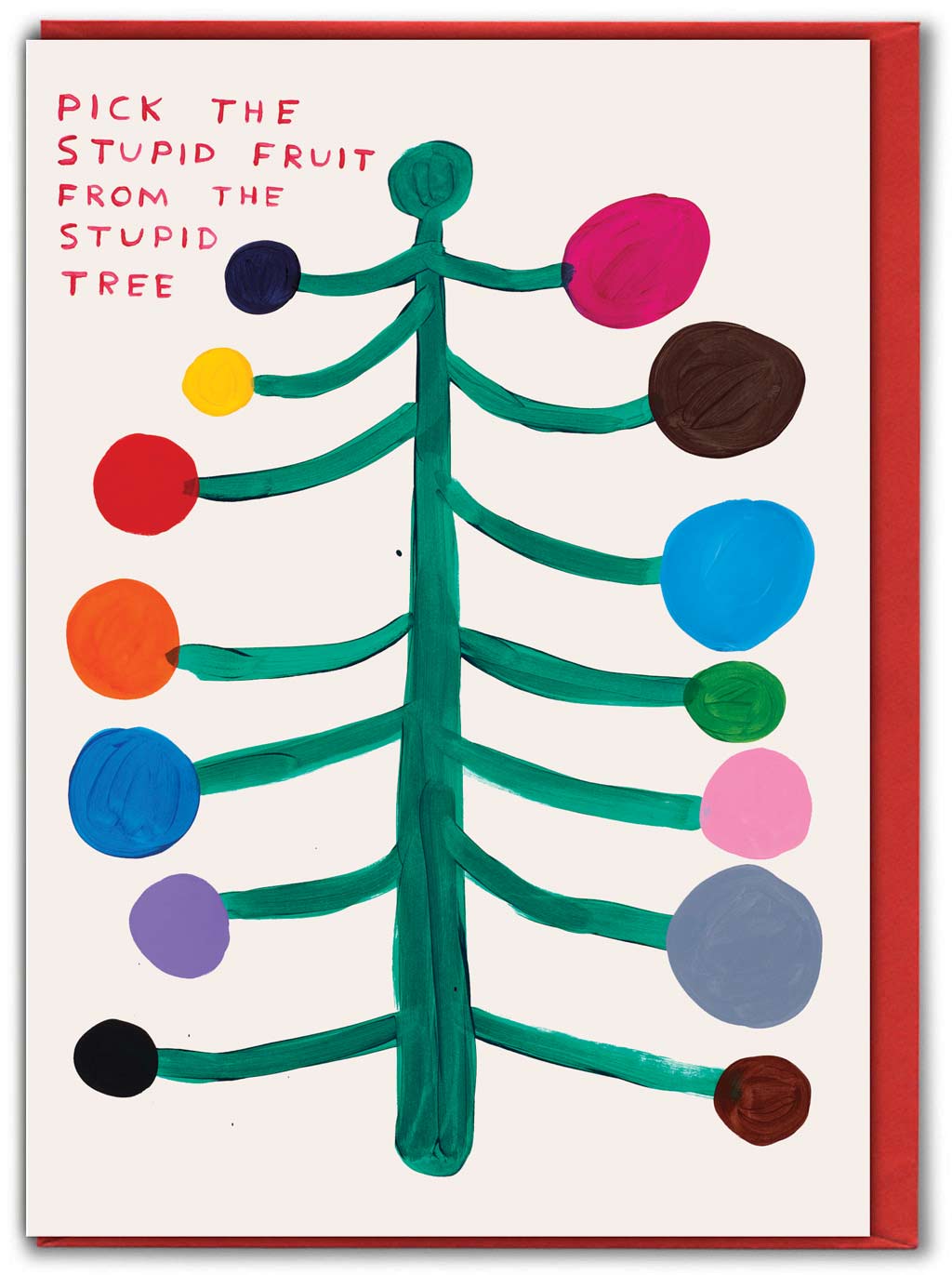 Tarjeta de Navidad - Tarjeta de Navidad divertida y tonta con un árbol