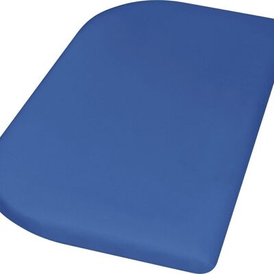 Drap housse jersey 81x42+10 cm - bleu