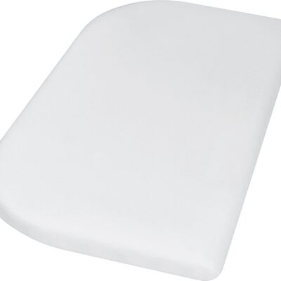 Drap housse jersey 89x51+10 cm - blanc