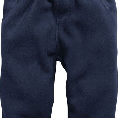 Pantaloni da neonato in pile con cintura in maglia - blu scuro