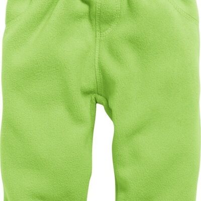 Baby bloomers fleece with knitted waistband - green