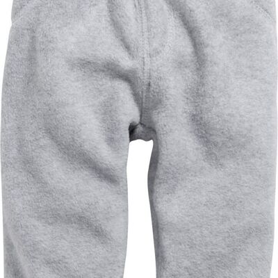 Baby bloomers fleece with knitted waistband -grey/melange