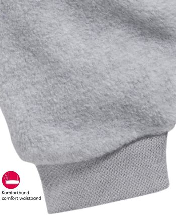 Bloomer bébé polaire avec ceinture tricotée - gris/mélange 3