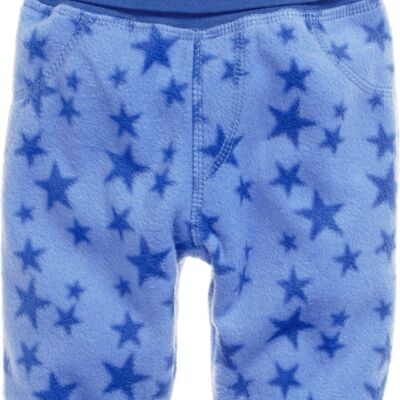 Bloomers fleece stars with knitted waistband - blue