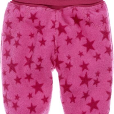 Bloomers fleece stars with knitted waistband -pink
