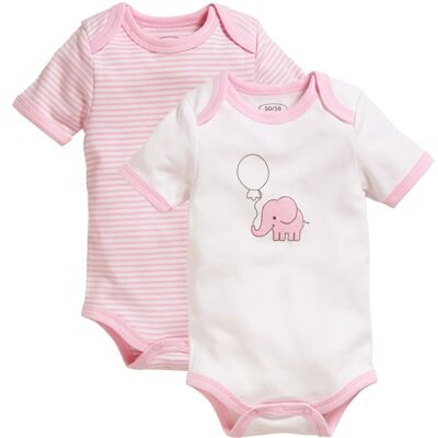 Body 1/4-arm 2-pack elephant -pink