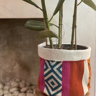 Boho Fabric Handmade Basket - Koya [Medium]