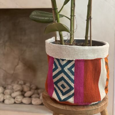 Boho Fabric Handmade Basket - Koya [Medium]
