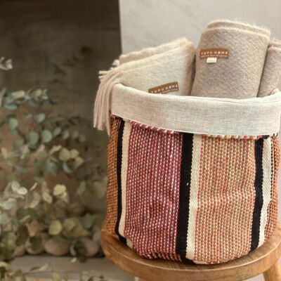Boho Fabric Handmade Basket - Mountain [Medium]