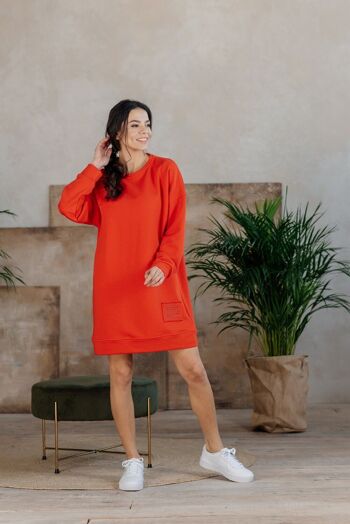 Robe de sport oversize orange 1