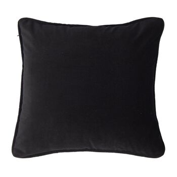 Coussin en coton et velours noir nude 7