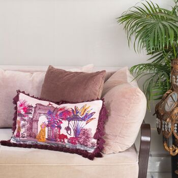 Coussin en soie Monkey Temple 8