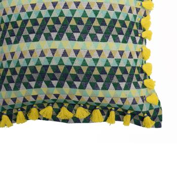 Coussin Bedawi en coton chartreuse 6