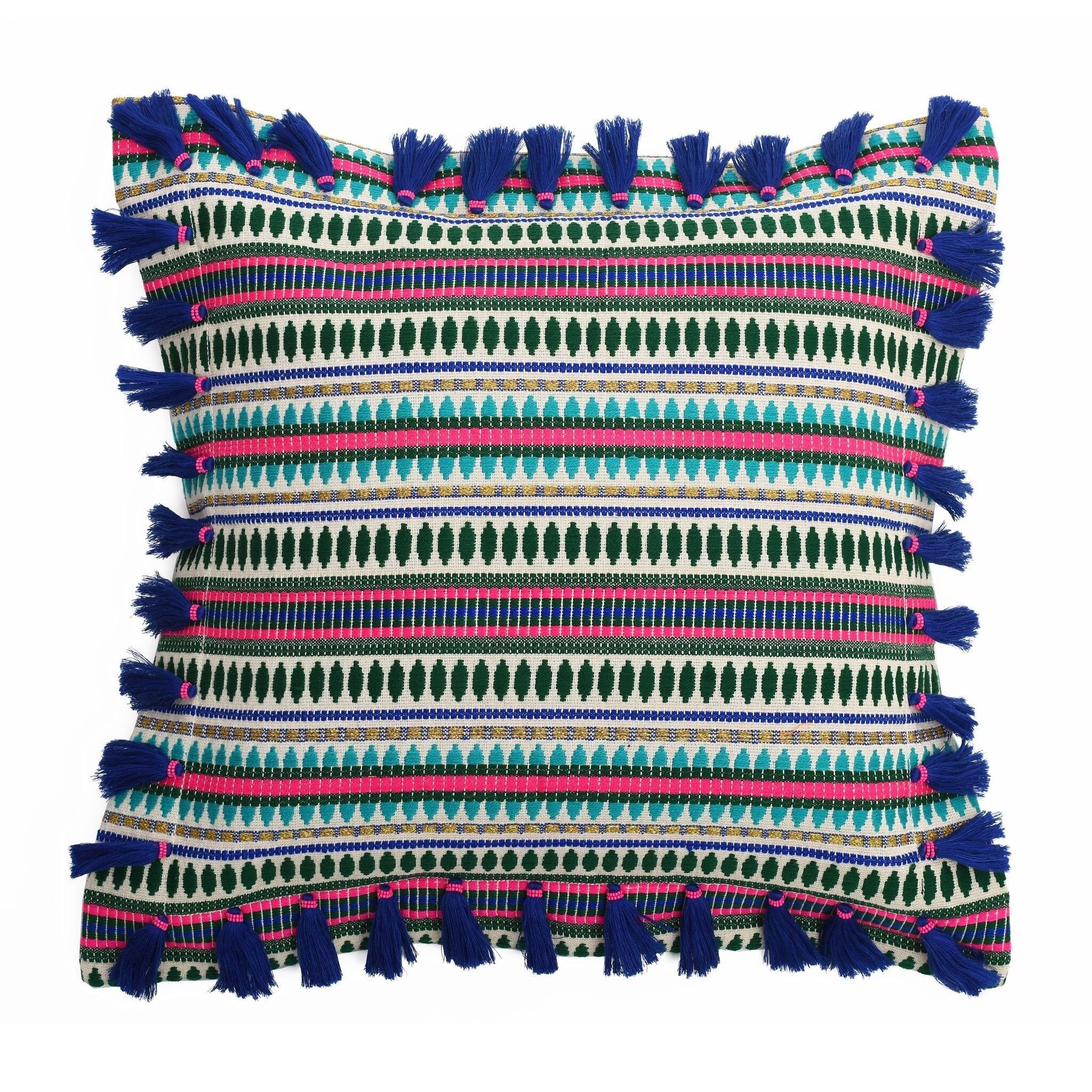 Cuscino Bedawi in cotone indaco