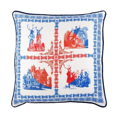 Folk Large Silk Cushion